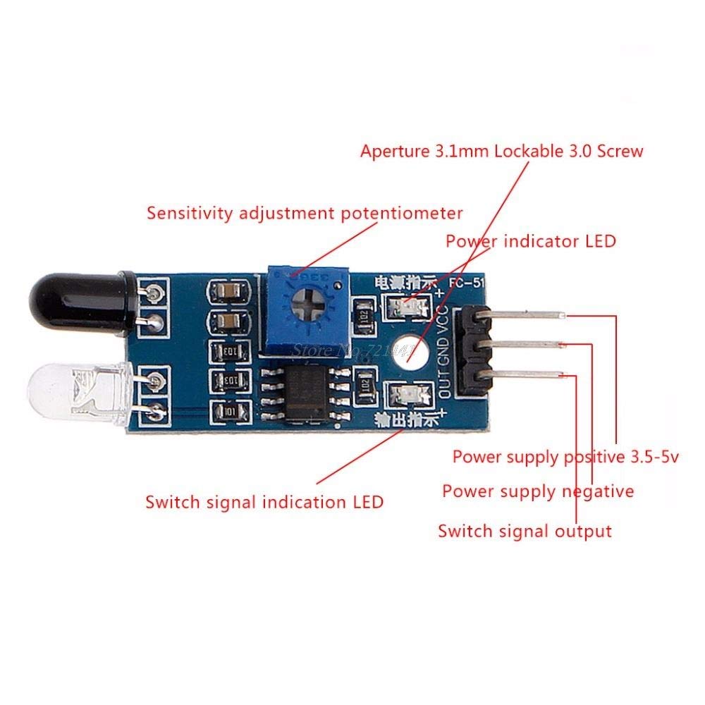 FC-51 Infrared IR Obstacle Avoidance Sensor Board 3 Pin