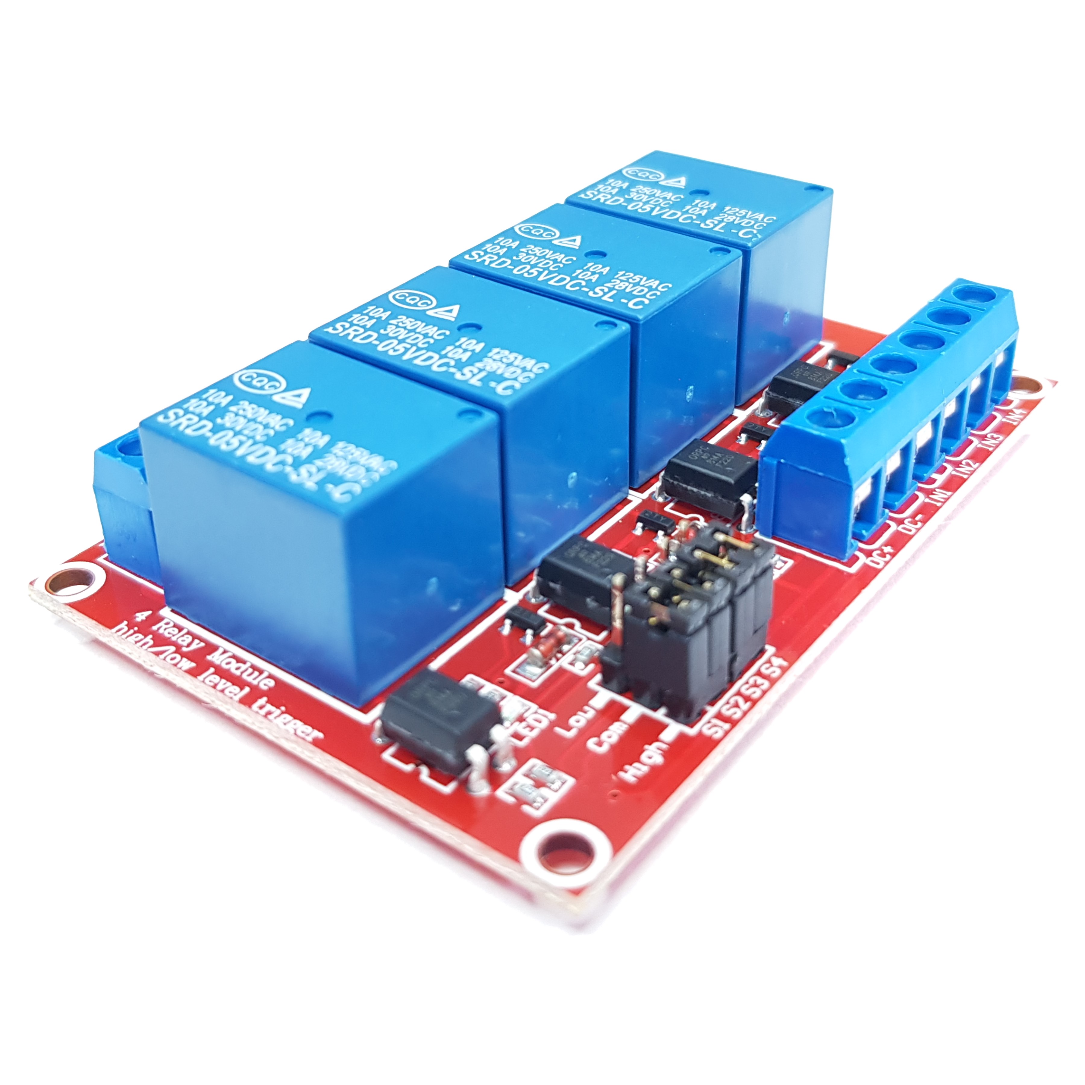 4 Output Relay Module Works on 5V Signal