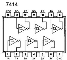 7414 DIP Hex Schmitt Trigger Inverter - Image 2