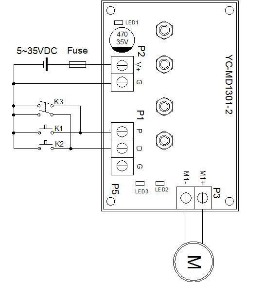 10A Single Channel DC Motor Drive Board 350W