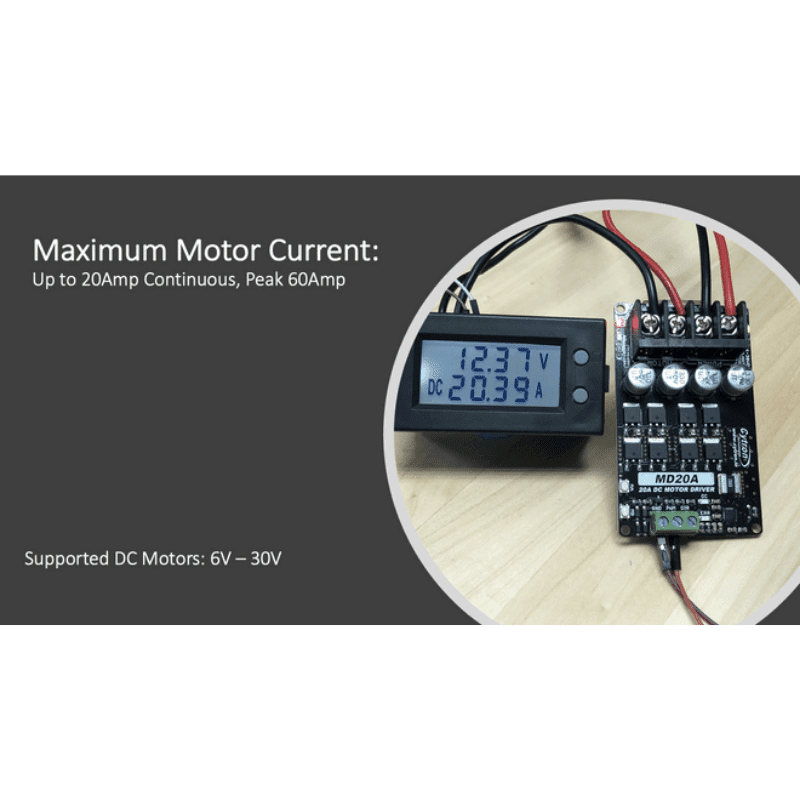 20Amp 6V-30V DC Motor Driver MD20A