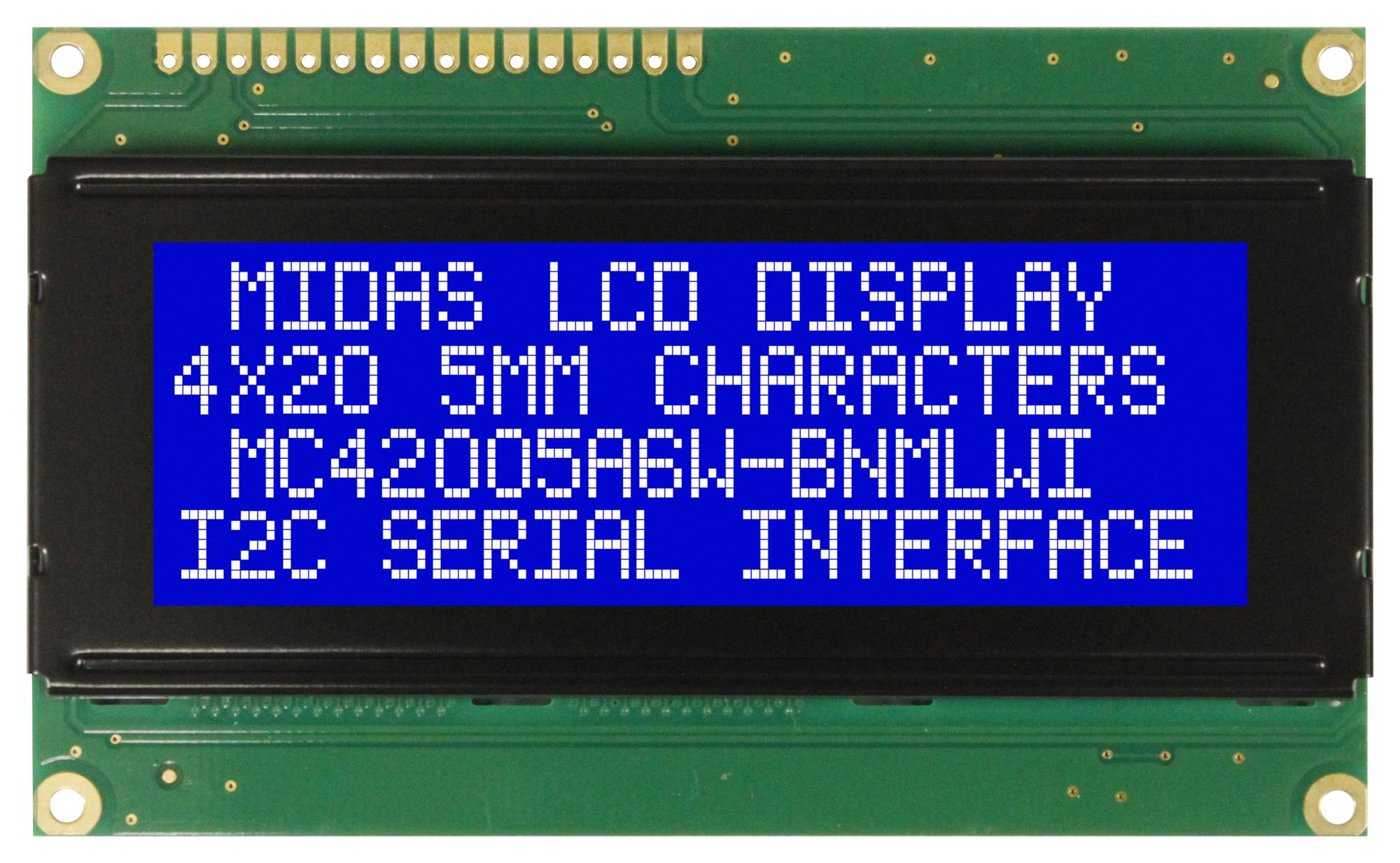Character LCD 4x20 with large digits and blue backlight