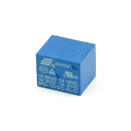 General Purpose Relay SPDT (1 Form C) 12VDC Coil 10A Through Hole 5 Pin