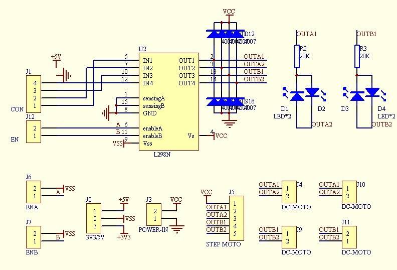 4 Channels Dc Servo Stepper Motor Driver Module For Arduino L298
