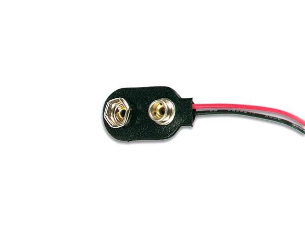 9V battery snap power cable to DC 9V clip male