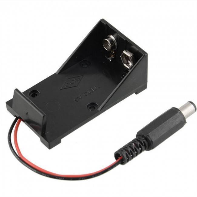 Battery 9V Holder With Standard DC Male Plug