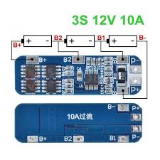 BMS 3S 10A 12.6V Lithium Battery Charger Protection Module