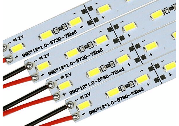 1M SMD5730 12V Warm White Rigid Led Strip Light 72 Leds/m