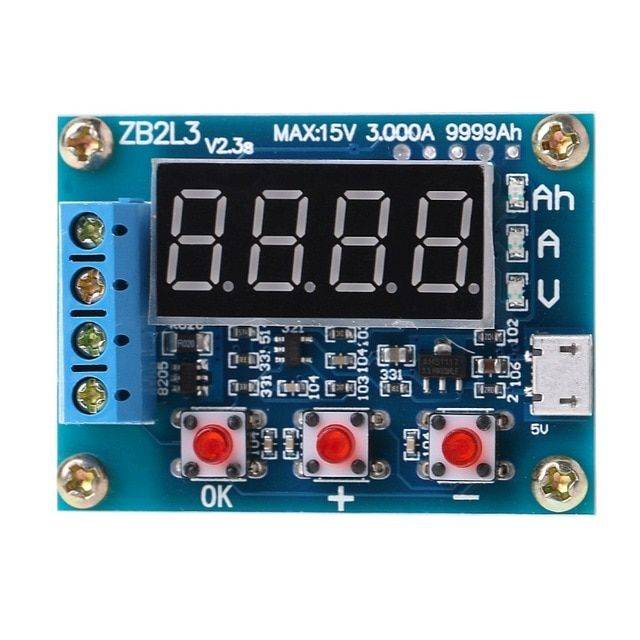 1.2v 12v ZB2L3 18650 Li-ion Lithium Battery Capacity Tester + Resistance Lead-acid Battery Capacity Meter Discharge Tester