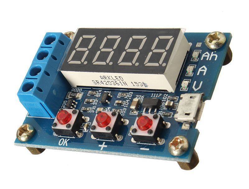 1.2v 12v ZB2L3 18650 Li-ion Lithium Battery Capacity Tester + Resistance Lead-acid Battery Capacity Meter Discharge Tester