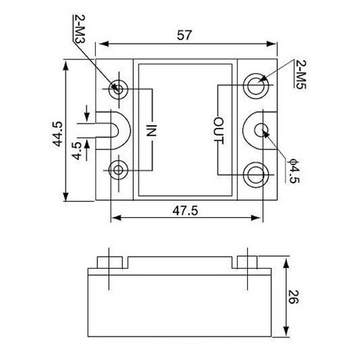 Solid State Relay 25A Input 3-32Vdc / Output 24~380Vac