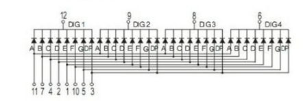 0.4 inch 4 Digit Seven Segment Display (Common Cathode )