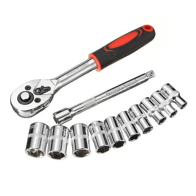 12pcs SOCKET SET Quality Chrome Vanadium Ratchet Wrench