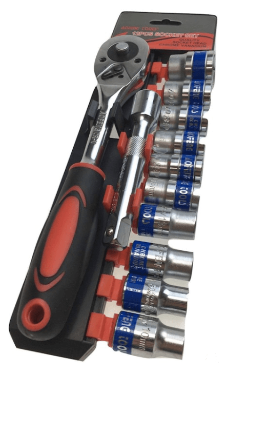 12pcs SOCKET SET Quality Chrome Vanadium Ratchet Wrench