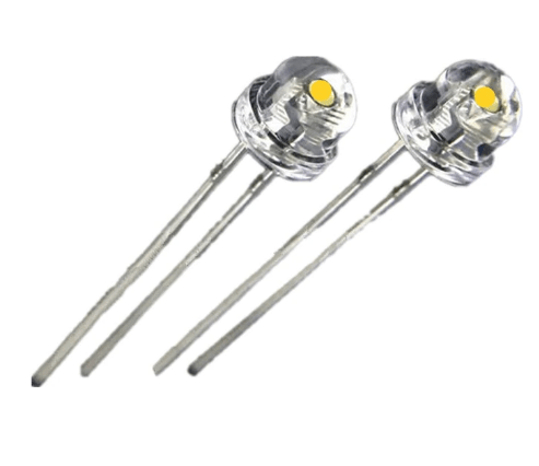 Straw Hat LED White/White High Bright 5mm