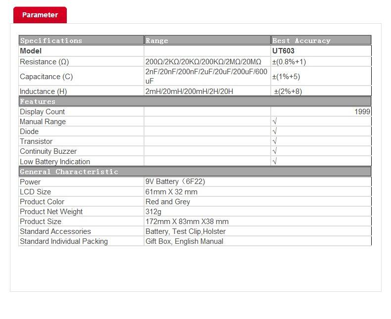 Uni-T UT603 Modern Digital