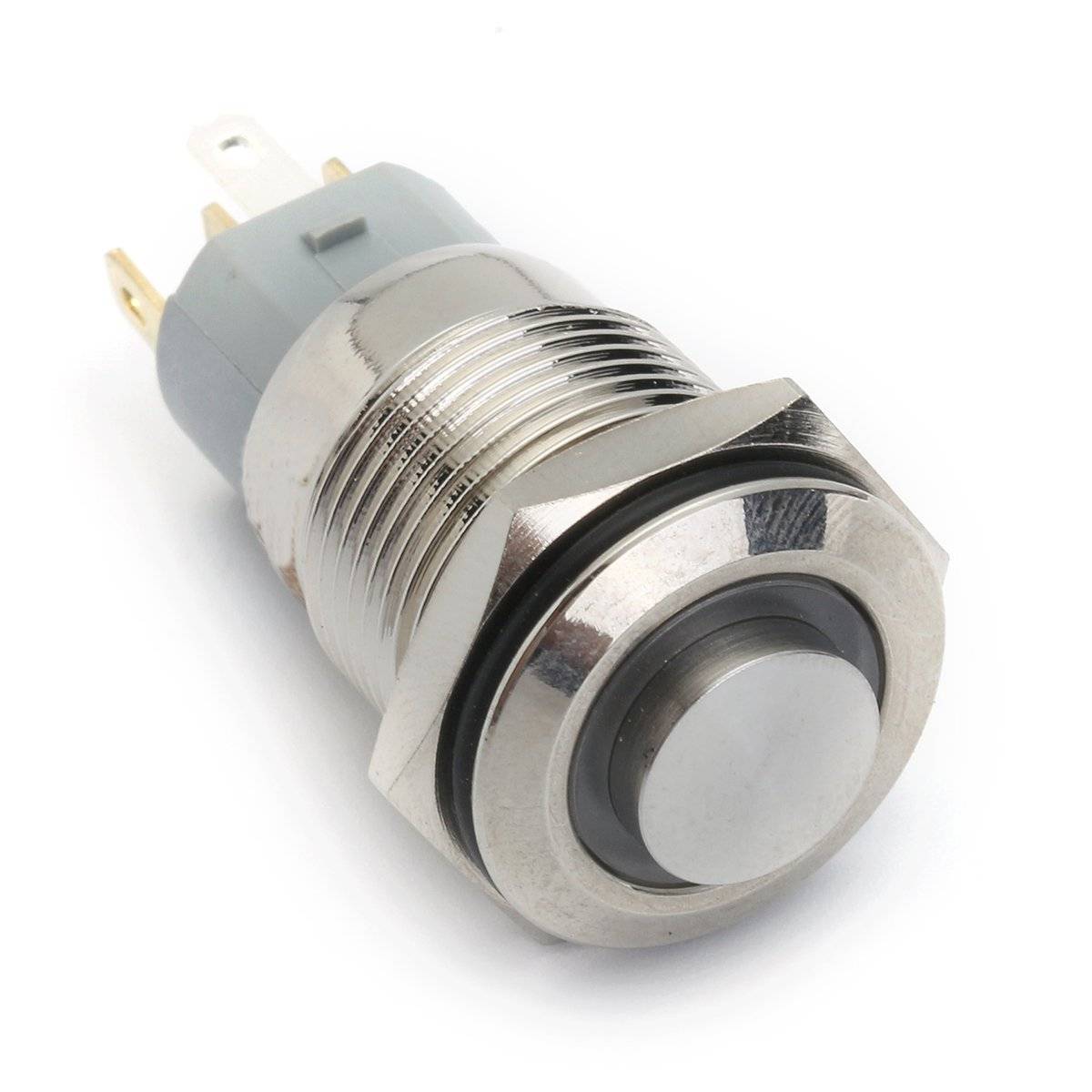 16mm 12V 5Pin Waterproof Metal On/Off Switch With Red LED Ring - Image 2