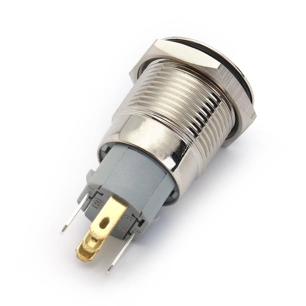 16mm 12V 5Pin Waterproof Metal Push Button Switch With Red LED Ring - Image 3
