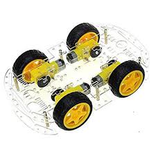Robot Chassis (4 Gear Motors + 4 Wheels) Random color Chassis