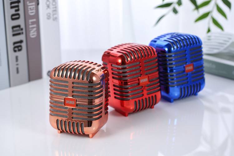 Wireless Bluetooth Speaker Metal USB TF Card T20 - Gold - Image 4