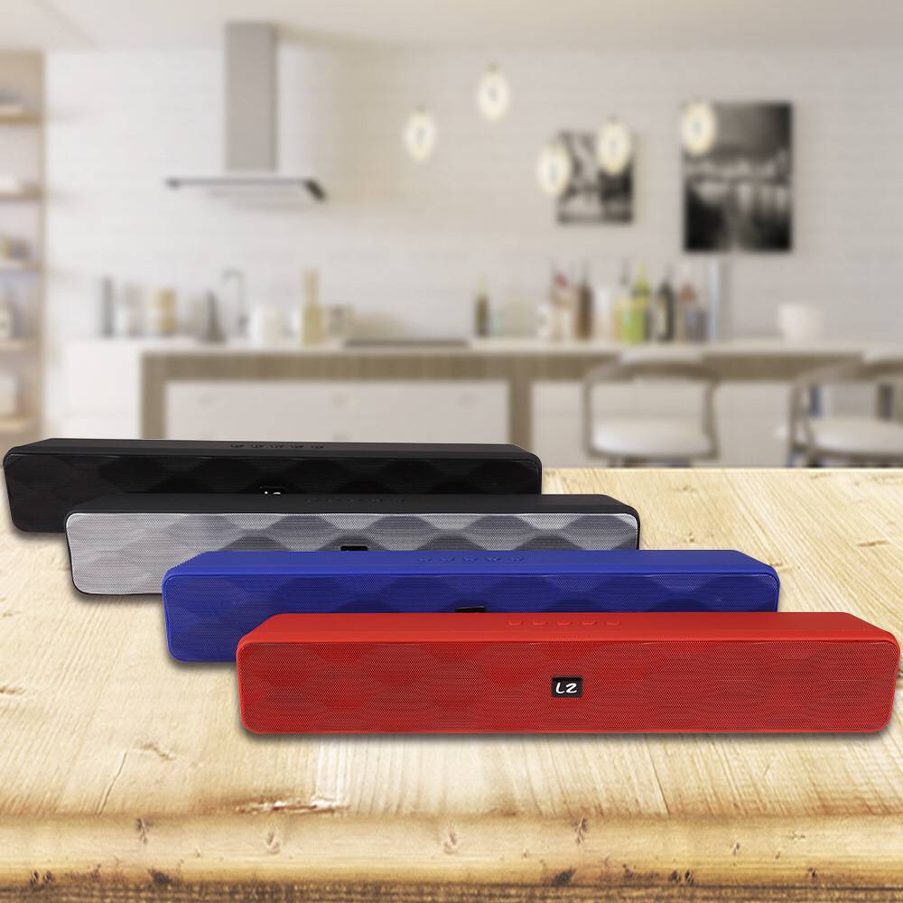 Wireless Bluetooth Speaker Metal USB AUX TF Card LZ E30 - Red - Image 3