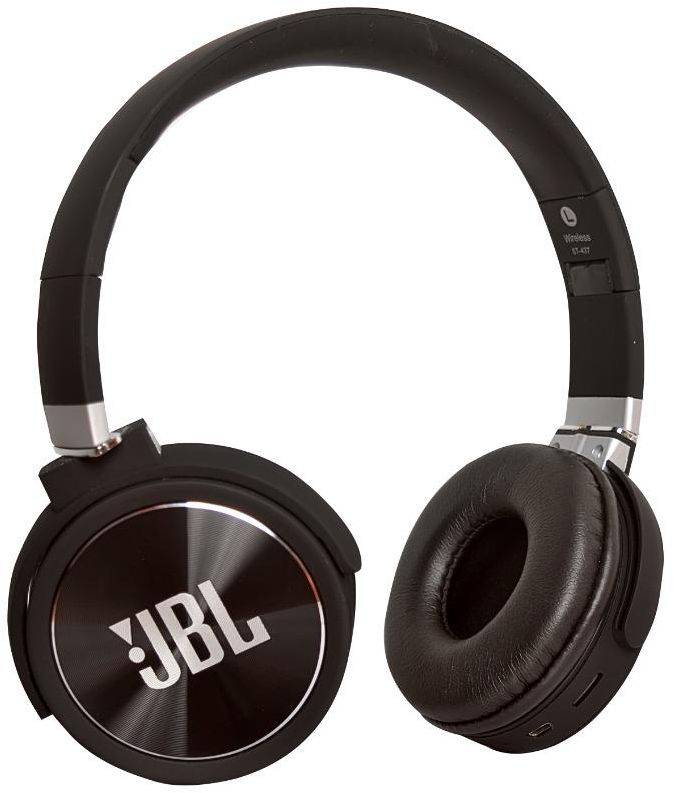 Wireless Bluetooth Over-Ear Headphones ST-437 Foldable SuperBass Earphones Headset Active Noise Cancellation - Black