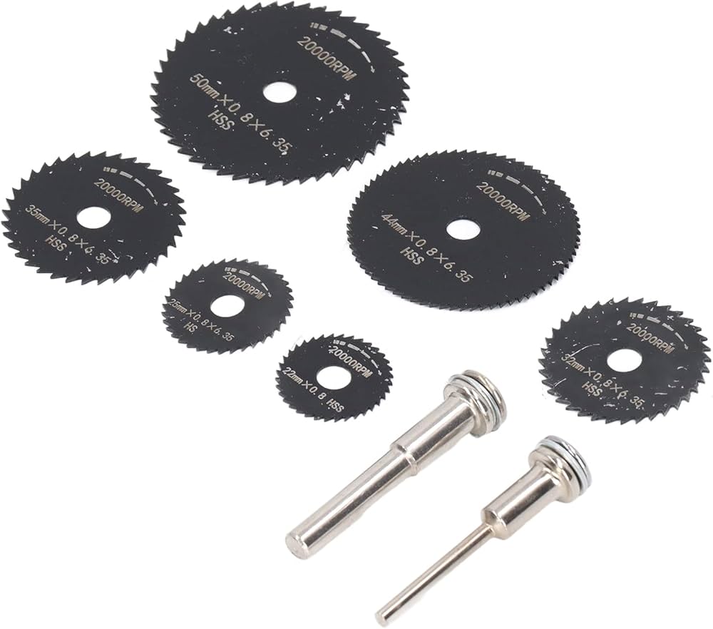 6 Pcs Accessories HSS Mini Circular Saw Blades