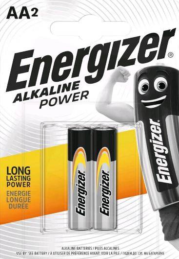 Energizer Alkaline AA 1.5V Two Batteries