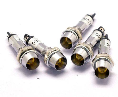 LED 220V Ac Yellow Panel Mounting Metal