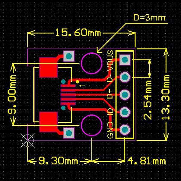 Micro-USB Female Breakout Module