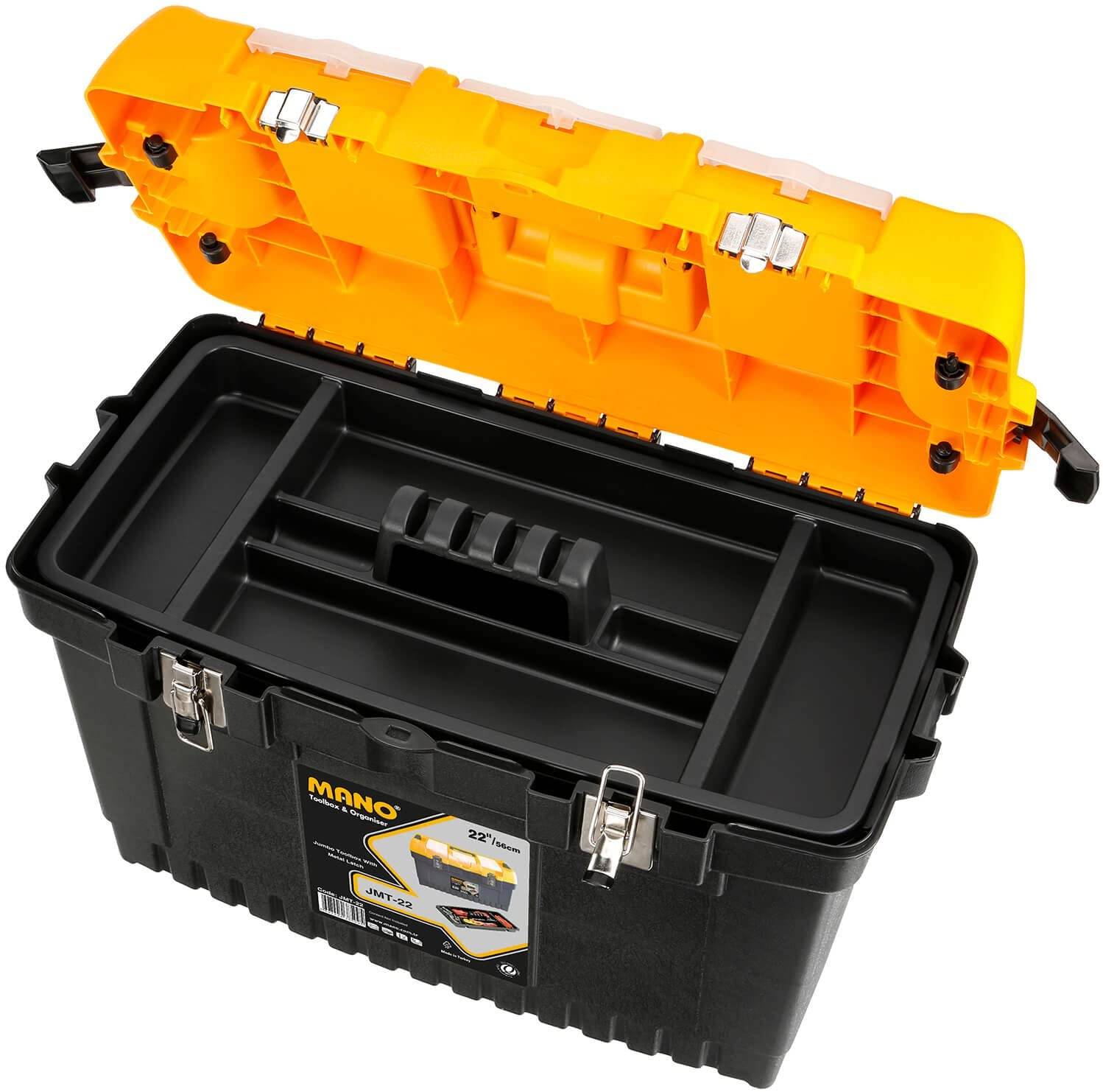 MANO JMT-22 Jumbo Tool Box with Metal Latch