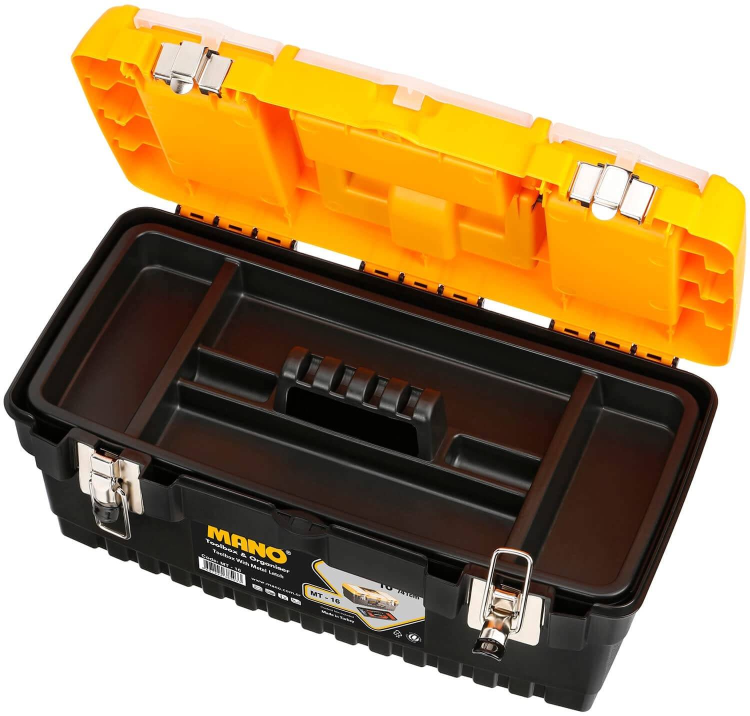 MANO MT-16 Tool Box with Metal Latch