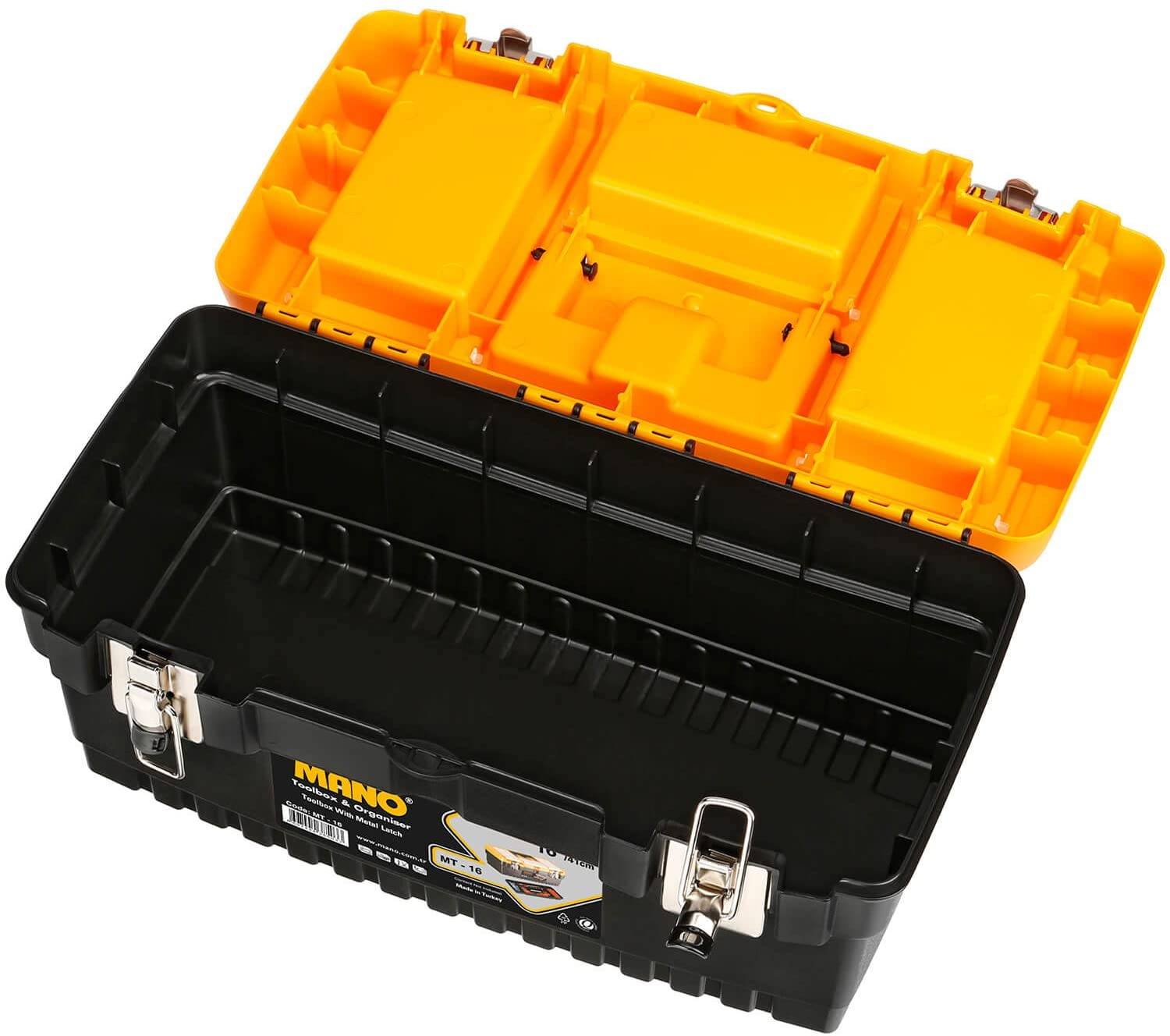 MANO MT-16 Tool Box with Metal Latch