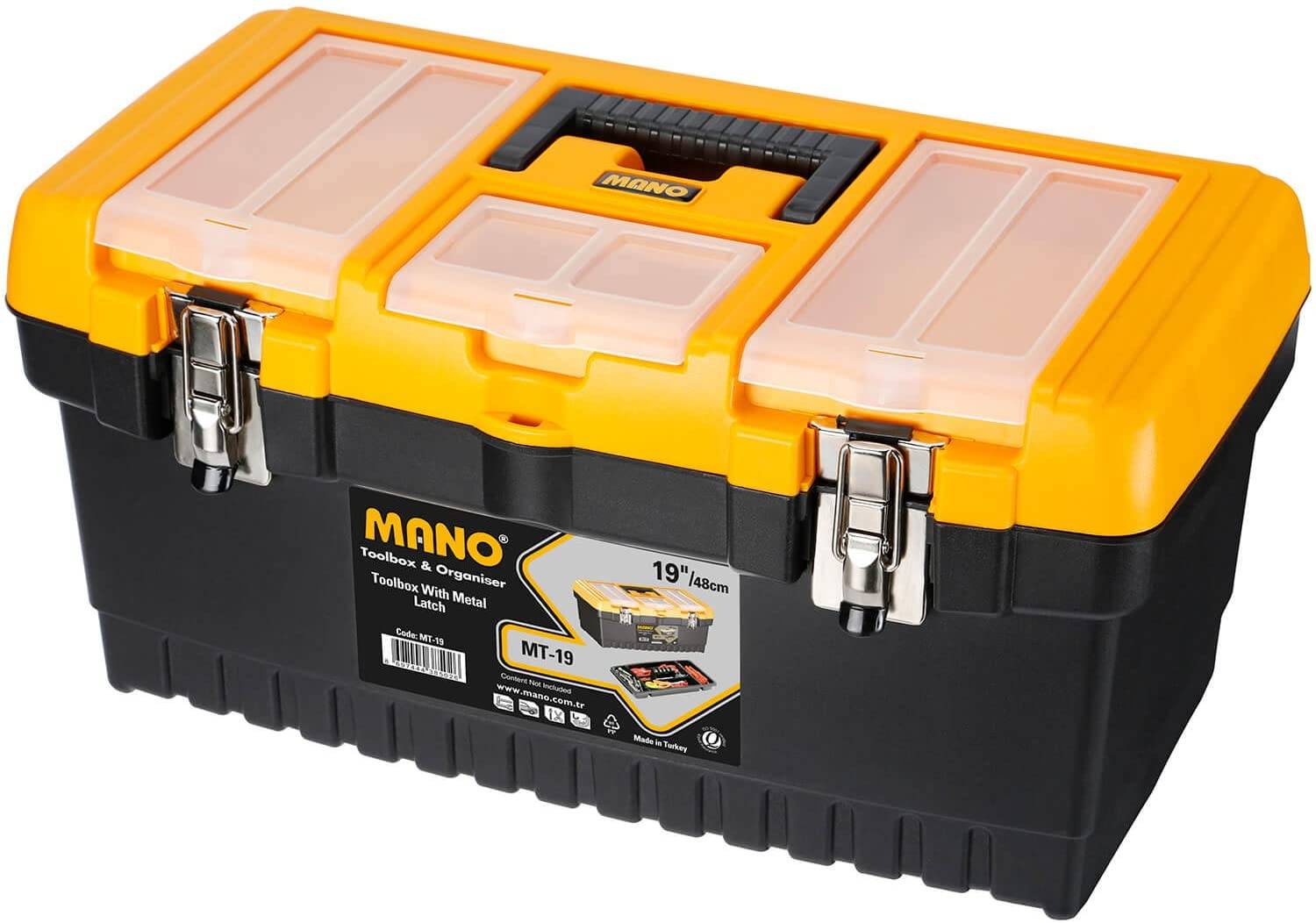 MANO MT-19 Tool Box with Metal Latch