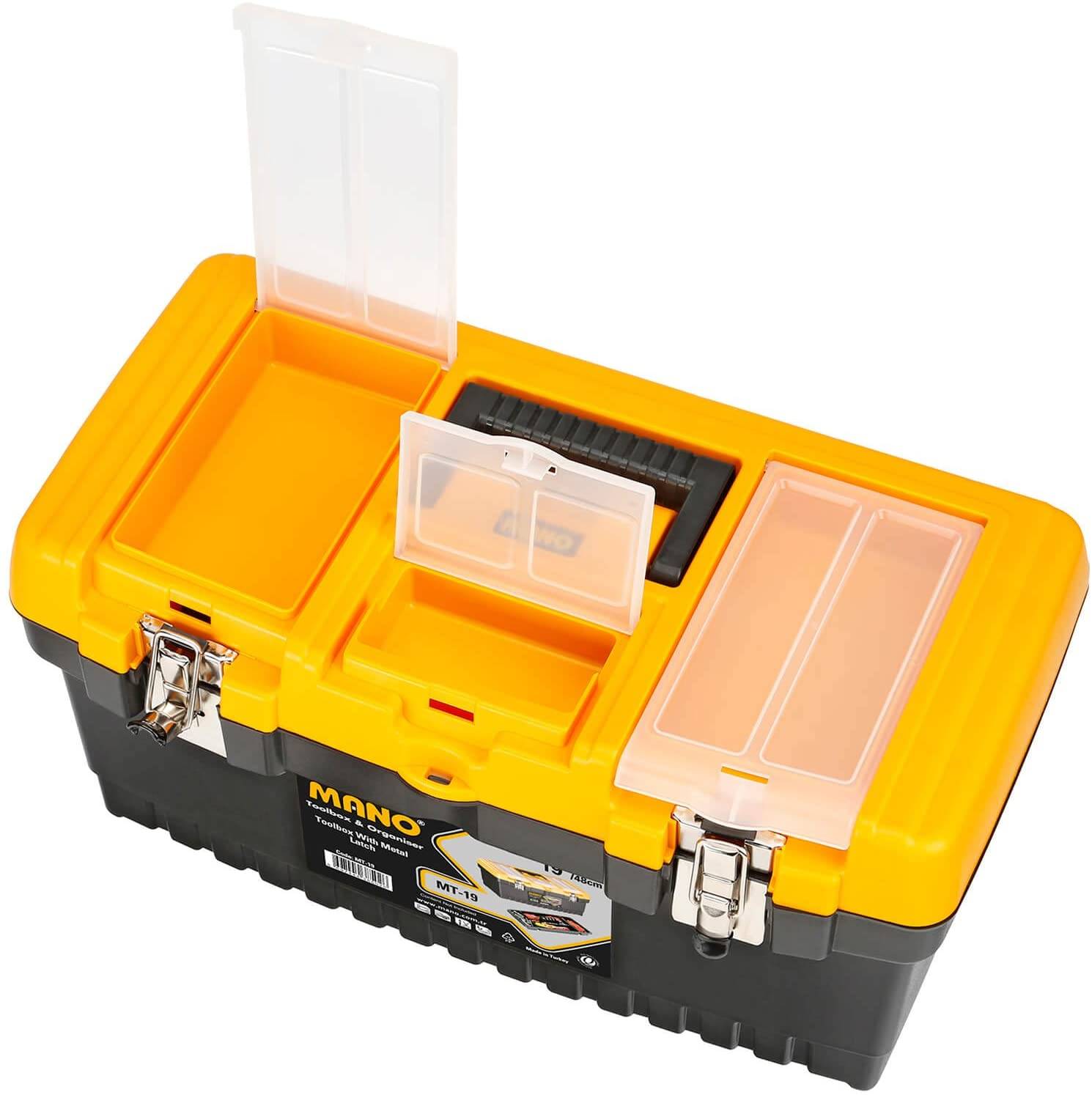 MANO MT-19 Tool Box with Metal Latch