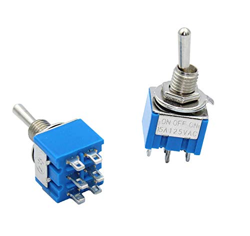 TOGGLE SWITCH 6A 125VAC 6 PIN ON-OFF-ON