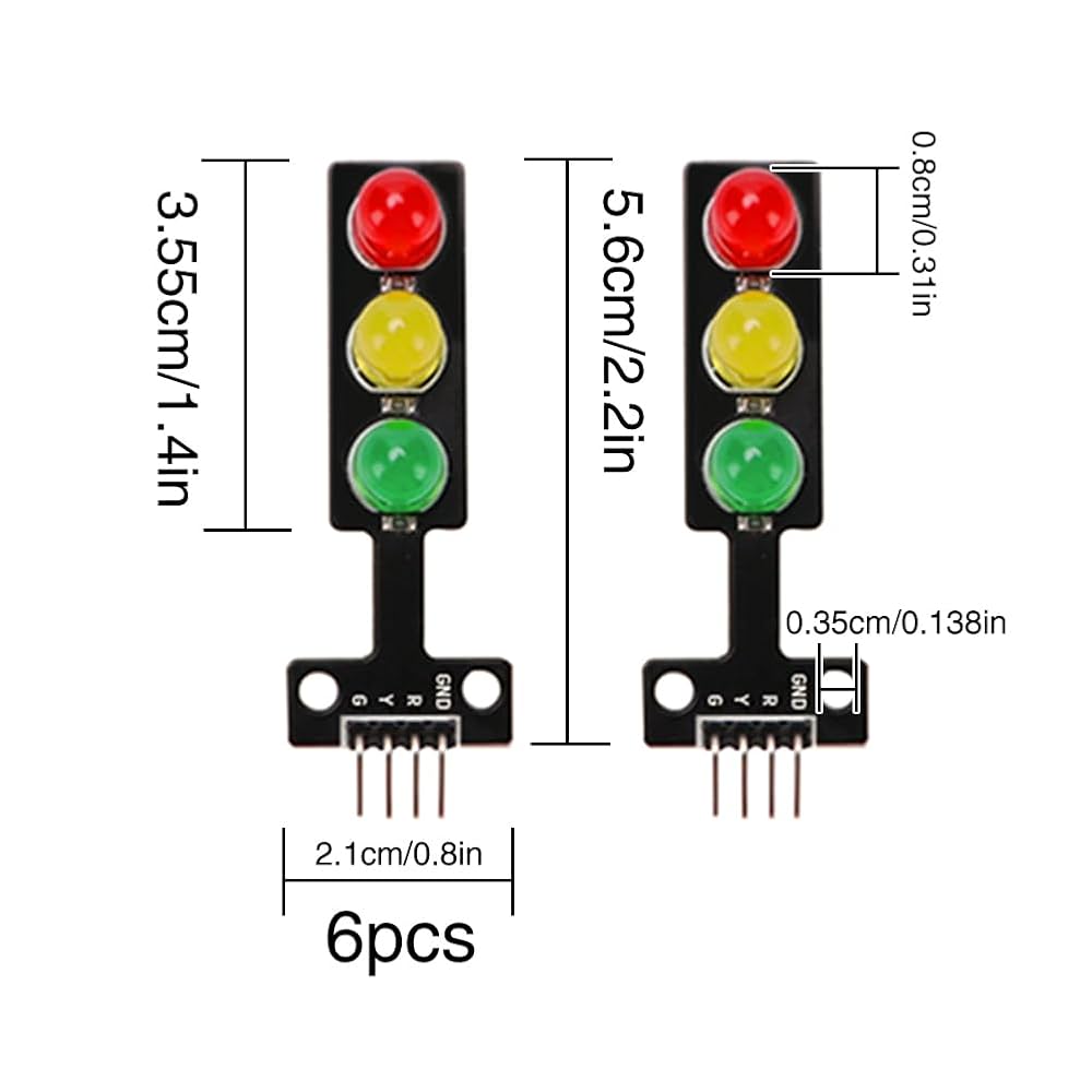 Mini 5V Traffic Light LED Display Module for Arduino Red Yellow Green 5mm LED