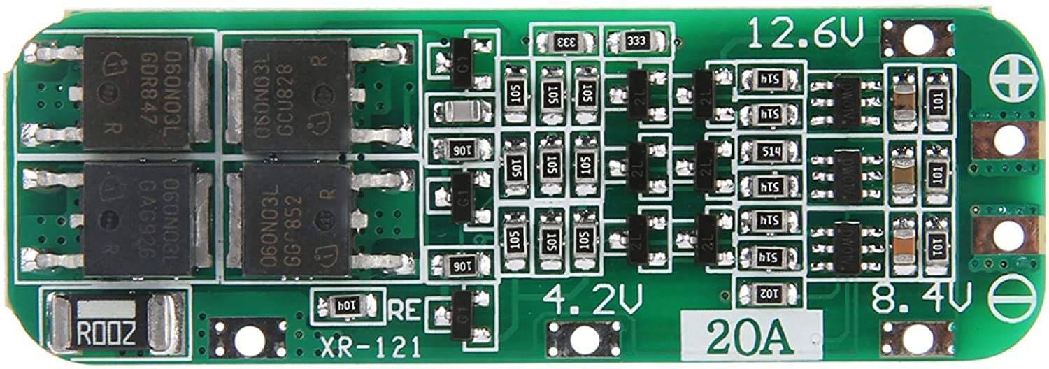 Lithium Battery Charger Protection Module (BMS) 3S 20A 12.6V