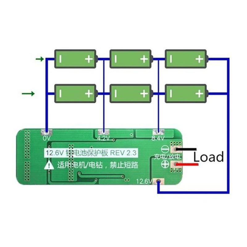 Lithium Battery Charger Protection Module (BMS) 3S 20A 12.6V