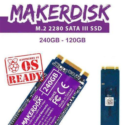 240GB M.2 2280 MakerDisk SATA III SSD with RPi OS