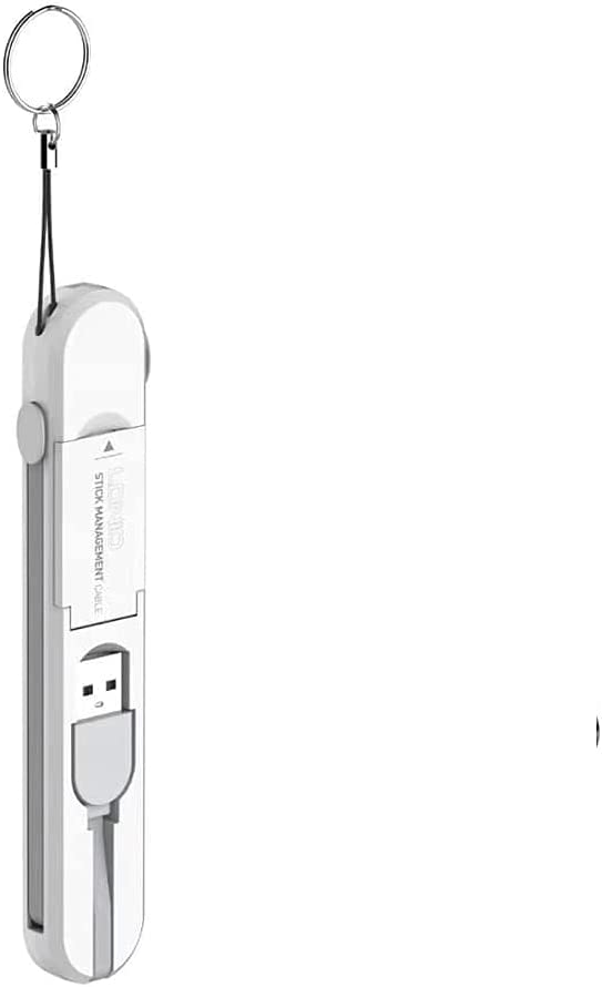 Ldnio LC130 3 in 1 Cable Storage Box With Type-C Connector 3.8A, 14 * 2.5 CM, Anti Bending - White