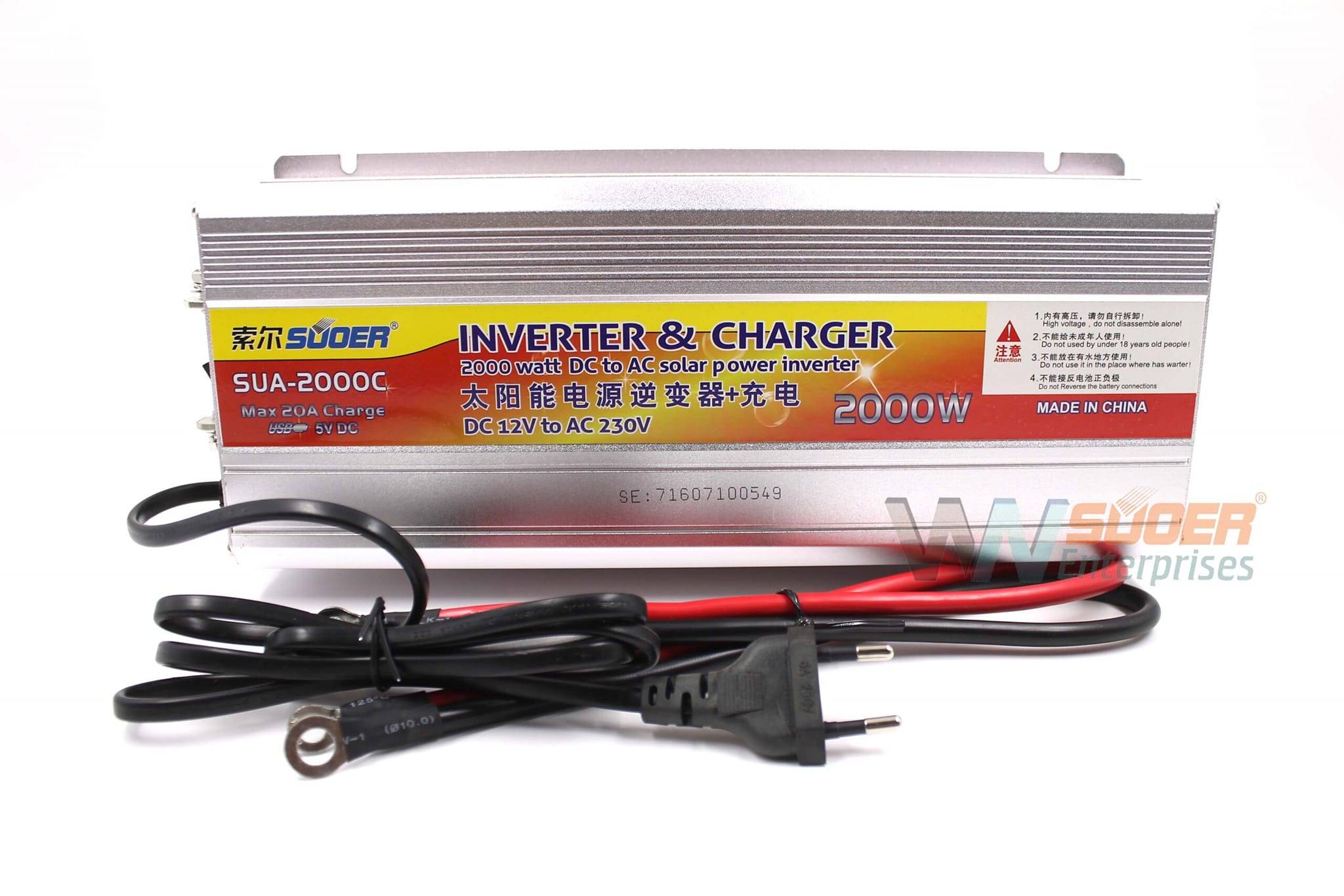 Inverter with Anti-reverse Protection 2000W 12V 220V Modified Sine Wave