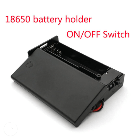 18650 x 2 Battery Holder With Cover And On/Off Switch