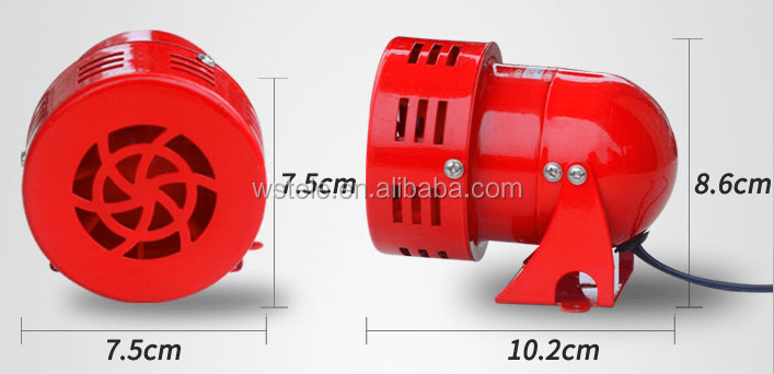 Electric Motor Siren MS-190 DC12V DC24V AC110V AC220V