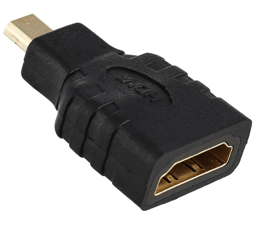 Plug converter from micro HDMI male to HDMI female (Rasp)