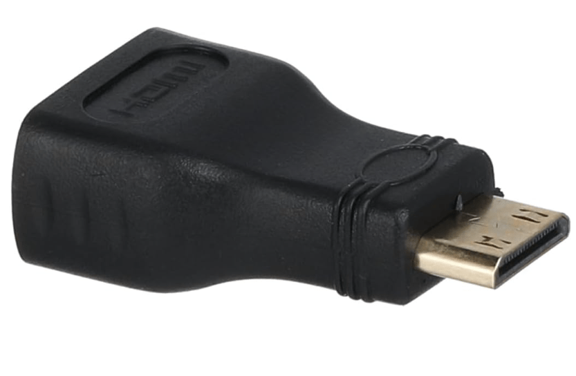 HDMI female to mini HDMI male adapter converter (black)
