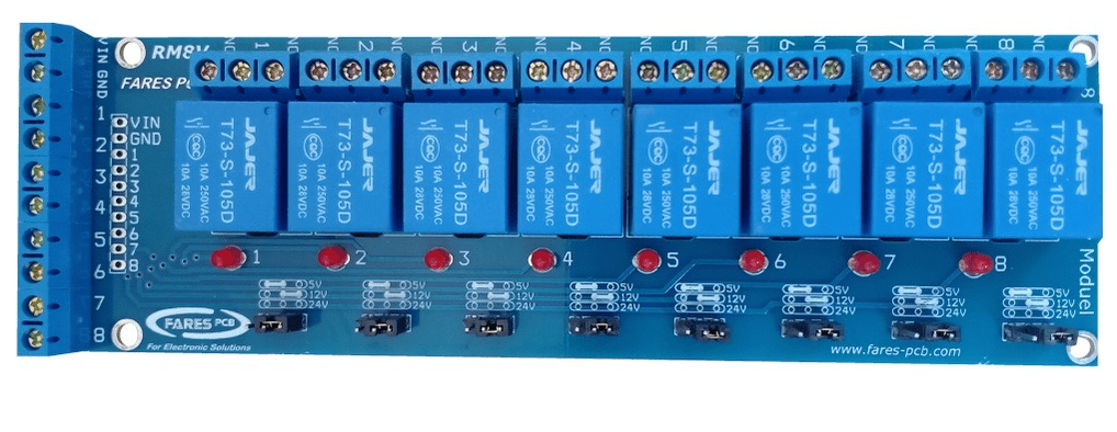 Relay Module 8-Channel (5V/12V/24V) RM8V
