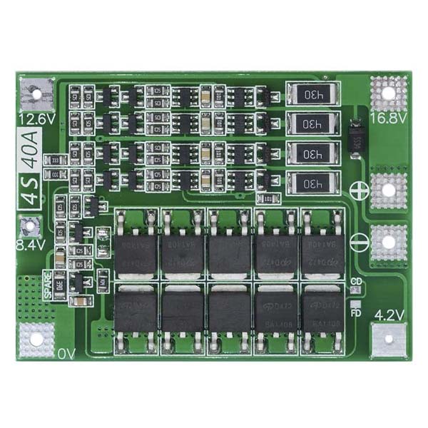 Lithium Battery Charger Protection Module (BMS) 4S 40A 16.8V