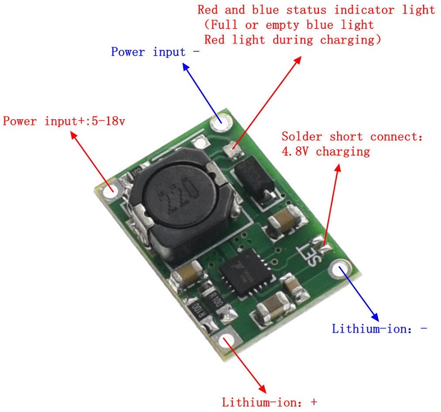 Single/Double Lithium Battery Charger Module TP5100 2A