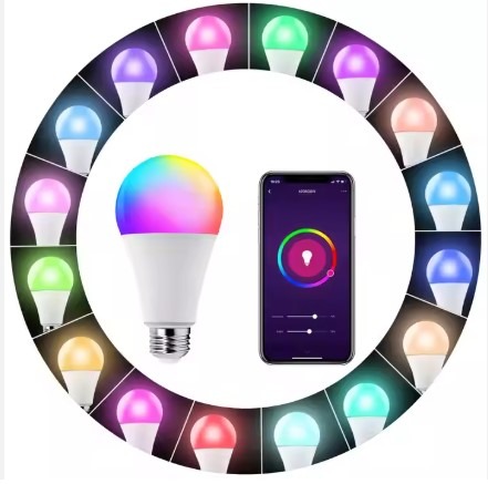 Alexa Wi-Fi Light Bulb - Smart Bulbs That Work with Alexa/Google Assistant 22v AC 9w lamp interface E27